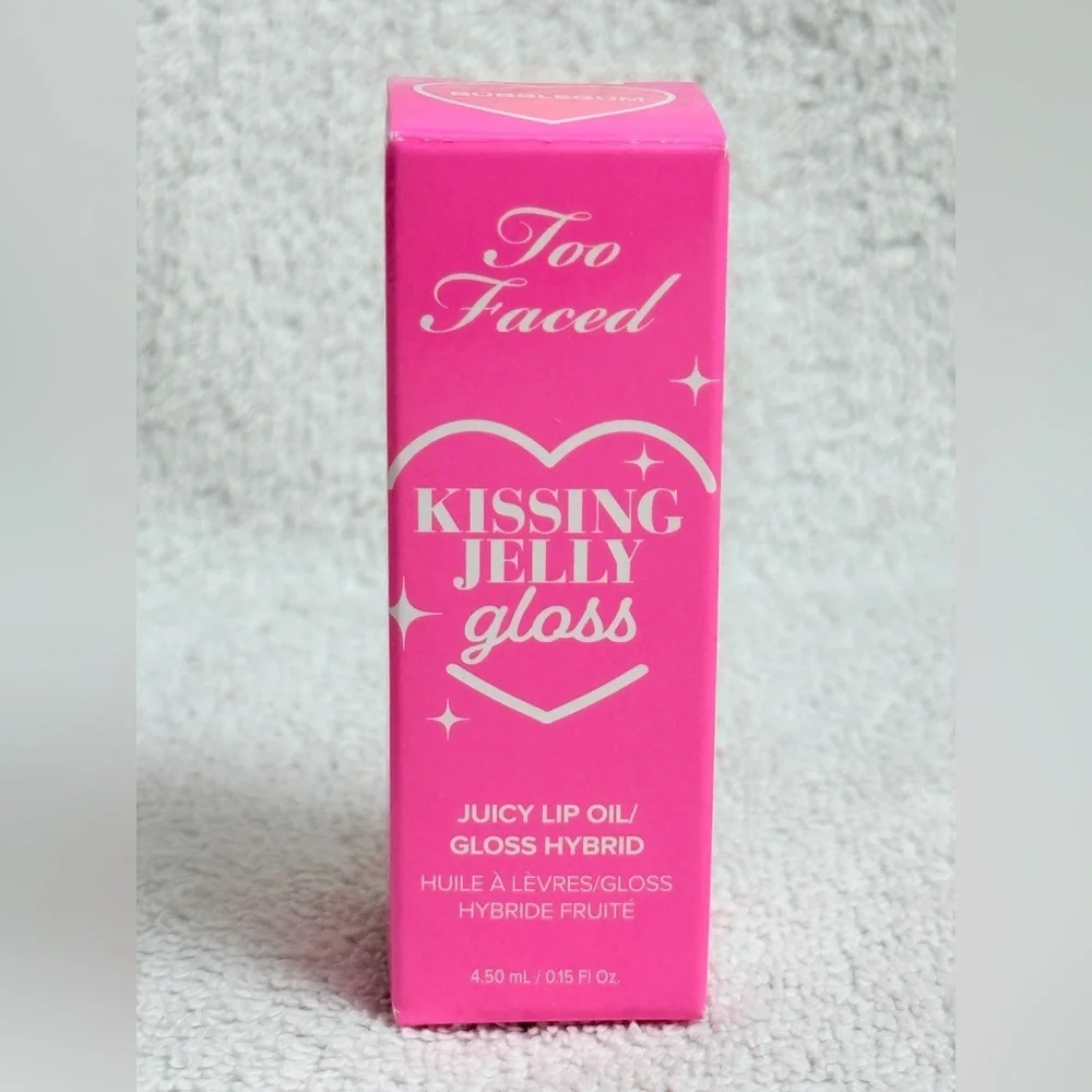 Too Faced Bubblegum Kissing Jelly Lip Oil/Gloss - NIB